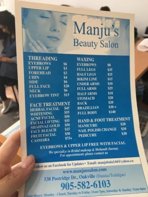Manju Beauty Salon, Oakville - Photo 5